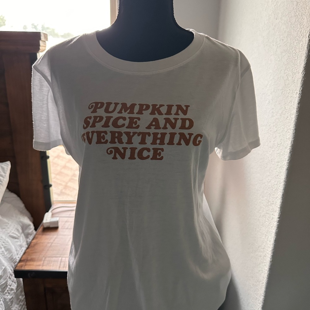 Sub_Urban Riot White Tee with Pumpkin Spice Print